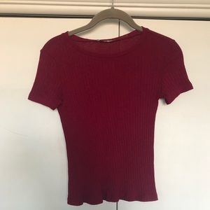 Dark Red Sheer Shirt